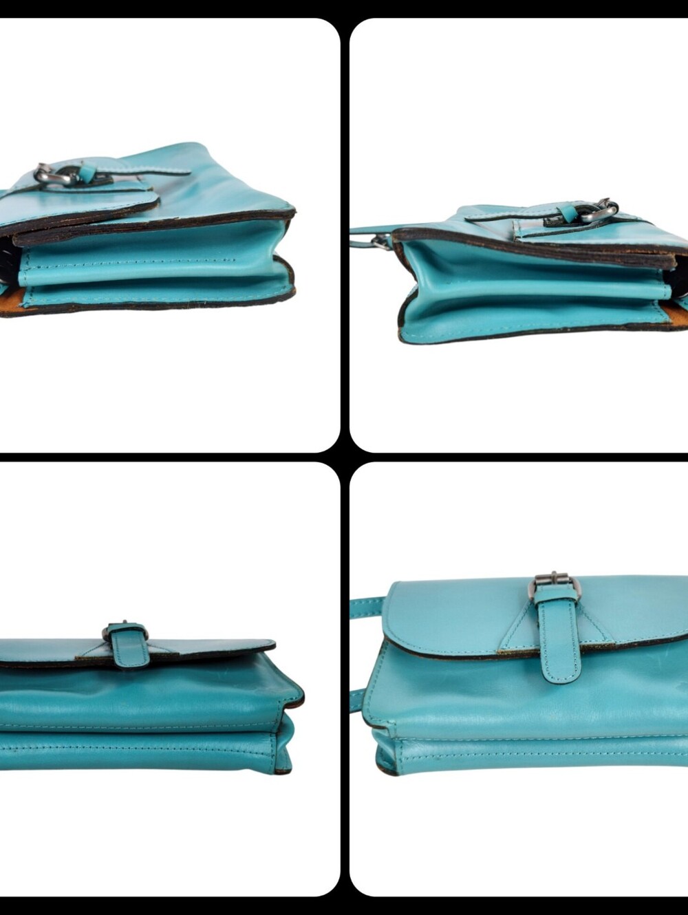 Patricia Nash Turquoise Leather Crossbody Wallet Bag | 100% Leather - Picture 13 of 16